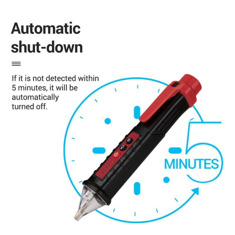 12-1000V LED Electric Live Wire Tester Pen Non-Contact AC Voltage Detector Pen