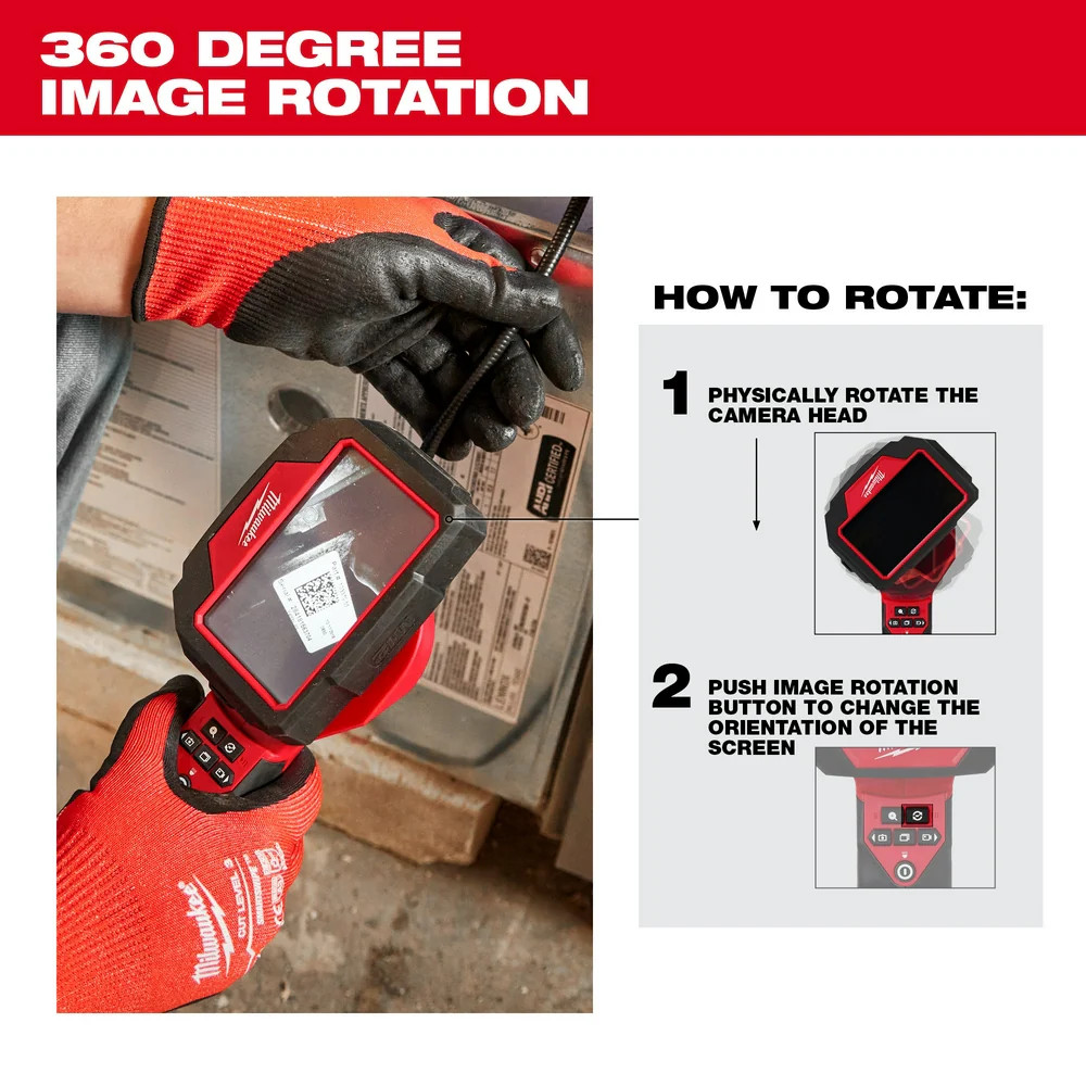Milwaukee 2324-21 M12 12V 360 Cordless M-Spector 10′ Inspection Camera