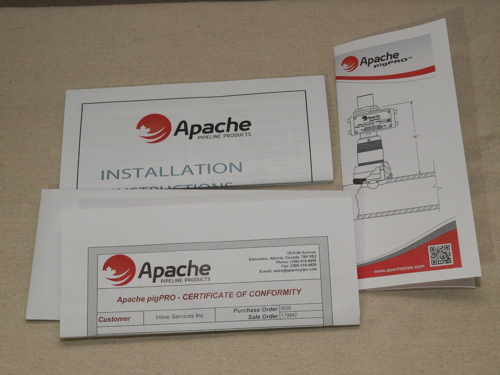 Apache 53000000 pigPro 53 Passage Indicator set at 1480psi – Honeywell LSXYDB4L