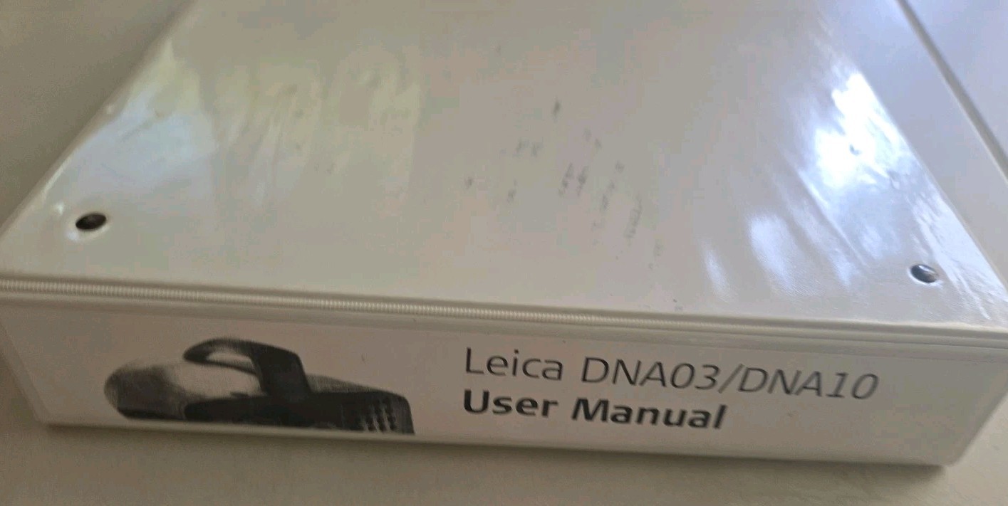 Leica GEOSYSTEMS DNA03/DNA10 USER MANUAL English Binder