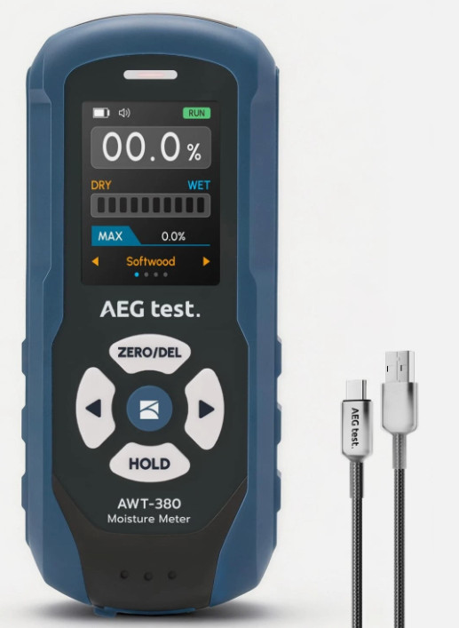 AWT-380 Rechargeable Pinless Moisture Meter for Wood, Drywall & Masonry, Wood…