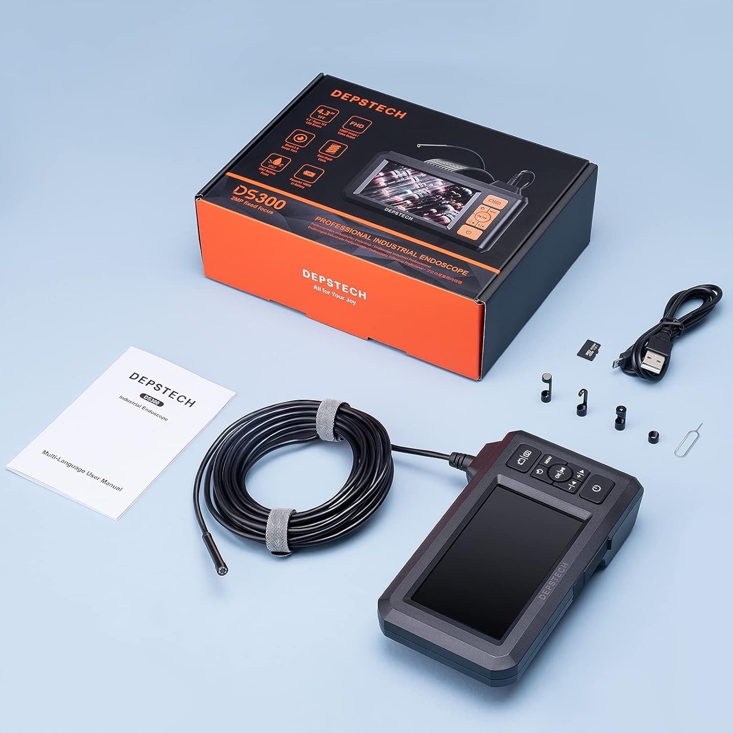 DEPSTECH 5.5mm Industrial Endoscope, 1080P Digital Borescope Inspection Camera