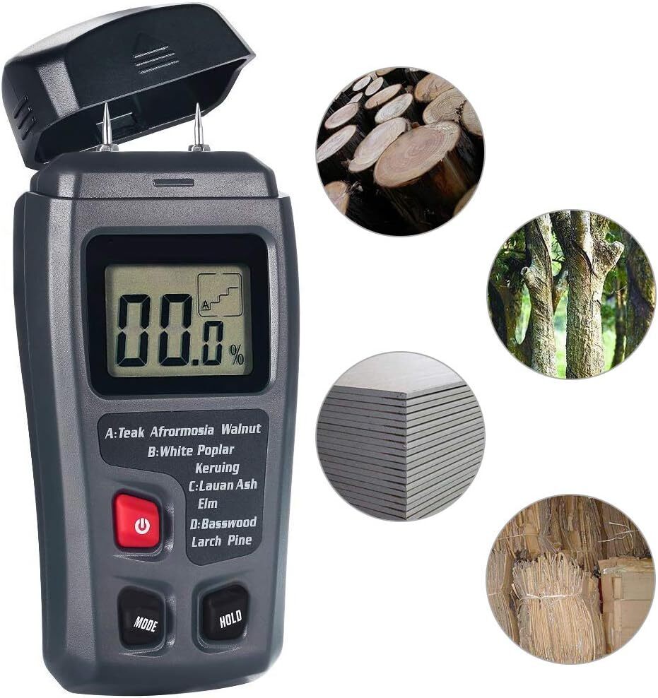 Digital LCD Wood Moisture Meter Detector Tester Wood Firewood Paper Cardboard