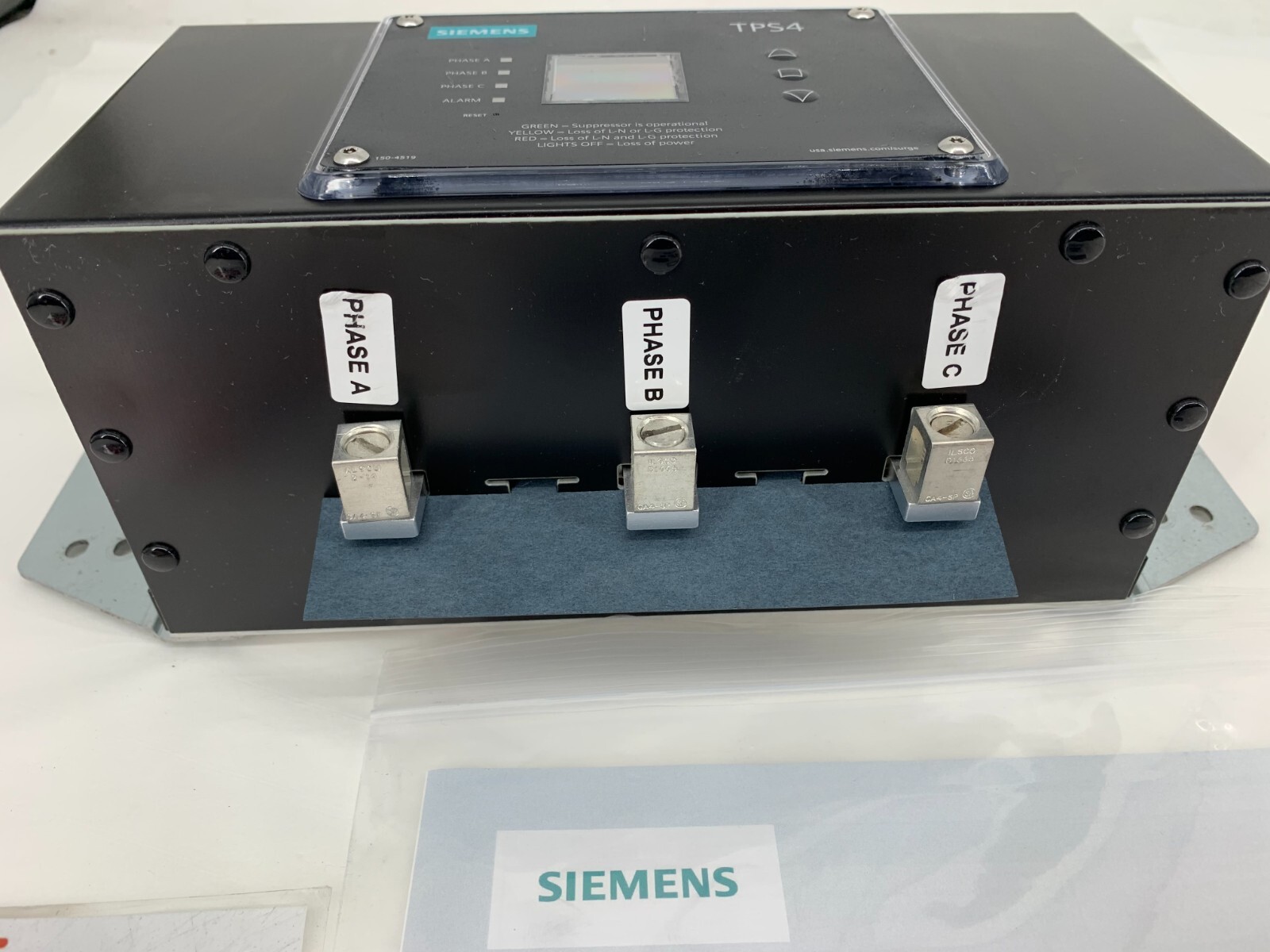 Siemens TPS4C0115XW02 Surge Protection Device SCCR 200kA 208/120V 3P w/Counter