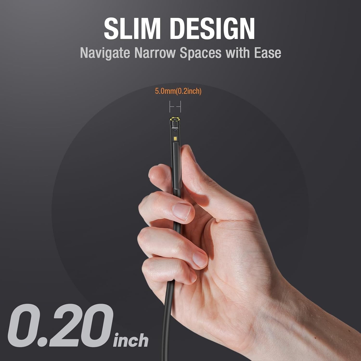 Dual Endoscope 1080P Borescope Inspection Camera Automotive w/ 32G Card 1.5M/5M