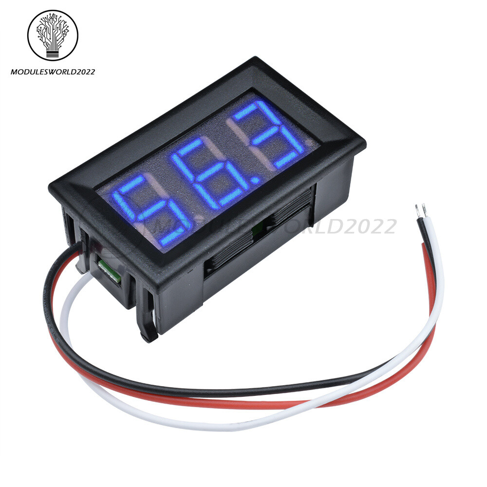 DC0V-100V Panel Meter Digital Voltmeter Three Wires 5Color 0.56 inch LED Display