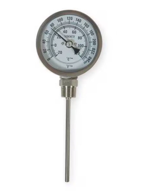 Analog Dial Bimetal Thermometer 1NGD5, 0° to 250°F/-20° to 120°C, 5″ Dial Dia