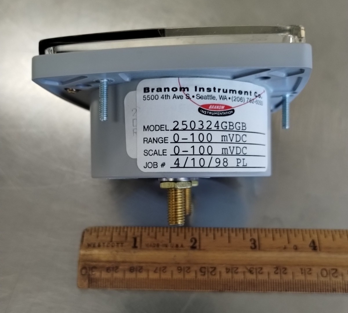 Yokogawa Panel Meter 100mV DC 3.5in. 250-324-GBGB
