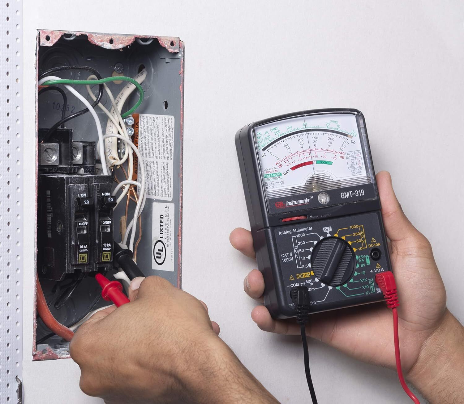 1000V Analog Multimeter With Color Coded Display And Fuse Protection