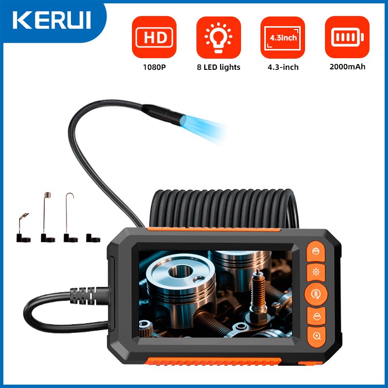 4.3 Inch IPS 1080P HD Borescope 1M/5M/10M Waterproof Pipe Inspection Camera