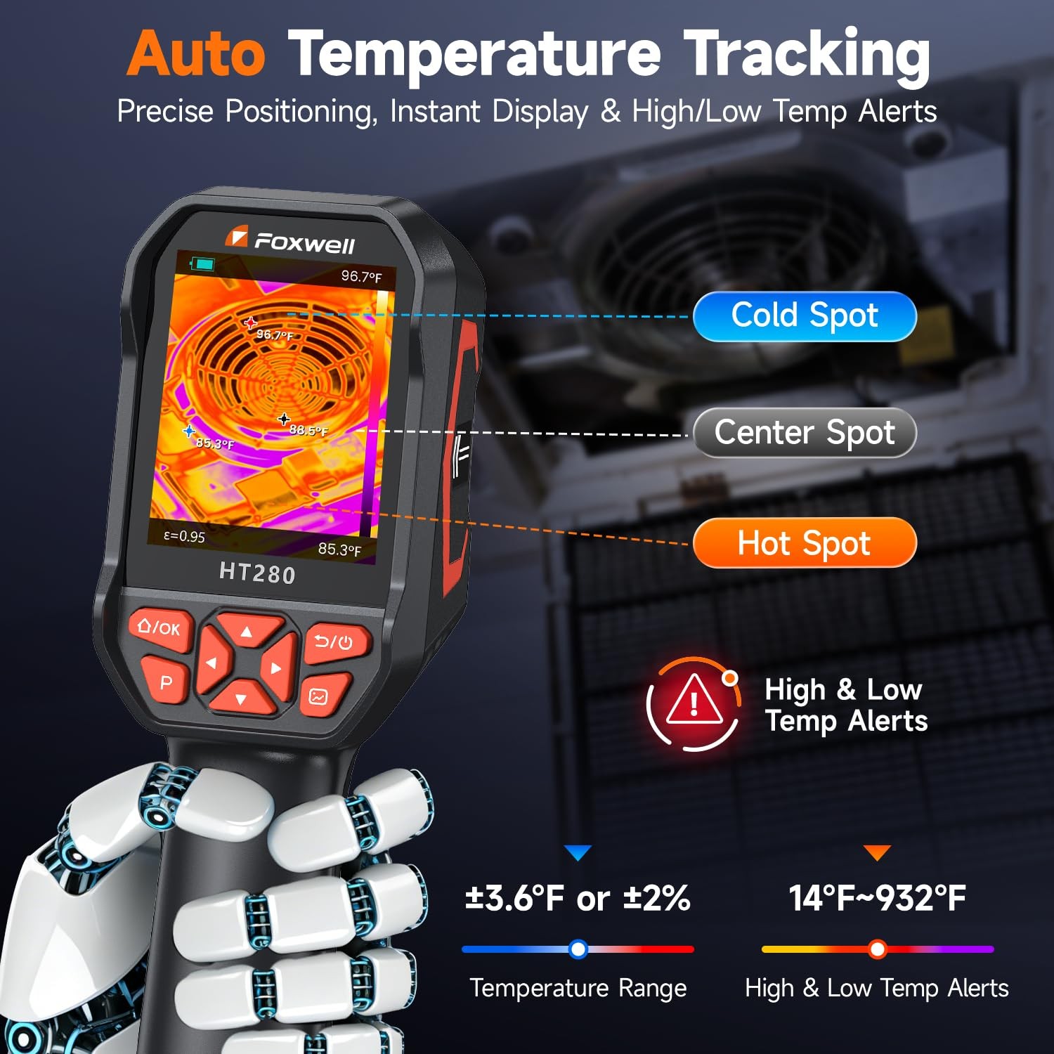 FOXWELL HT280 Thermal Imaging Infrared Camera 320 X 240 2.8″ LCD Screen