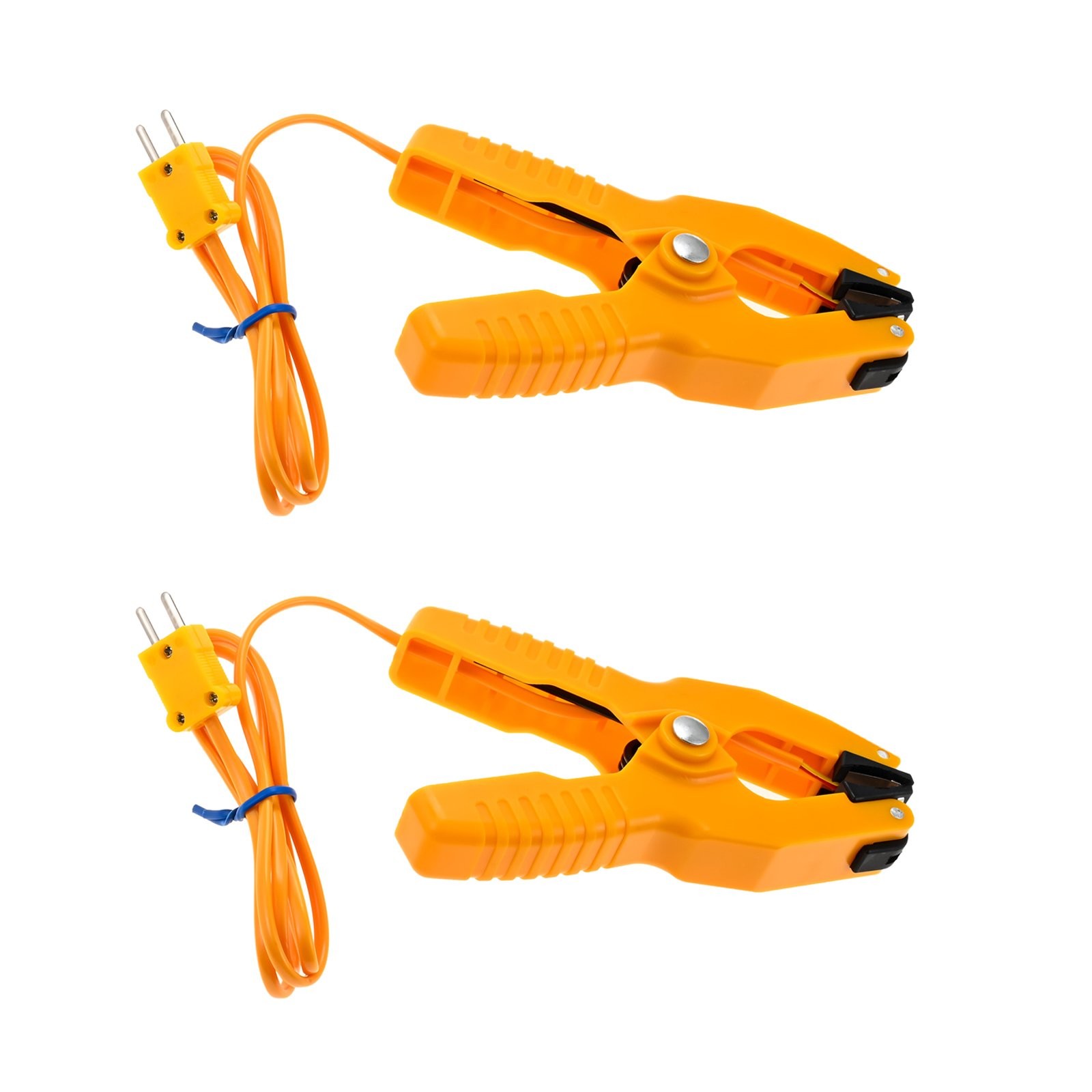 2x K-Type Thermometer Lead Probe Pipe Clamp for Fieldpiece Gauges HVAC &Plumbing