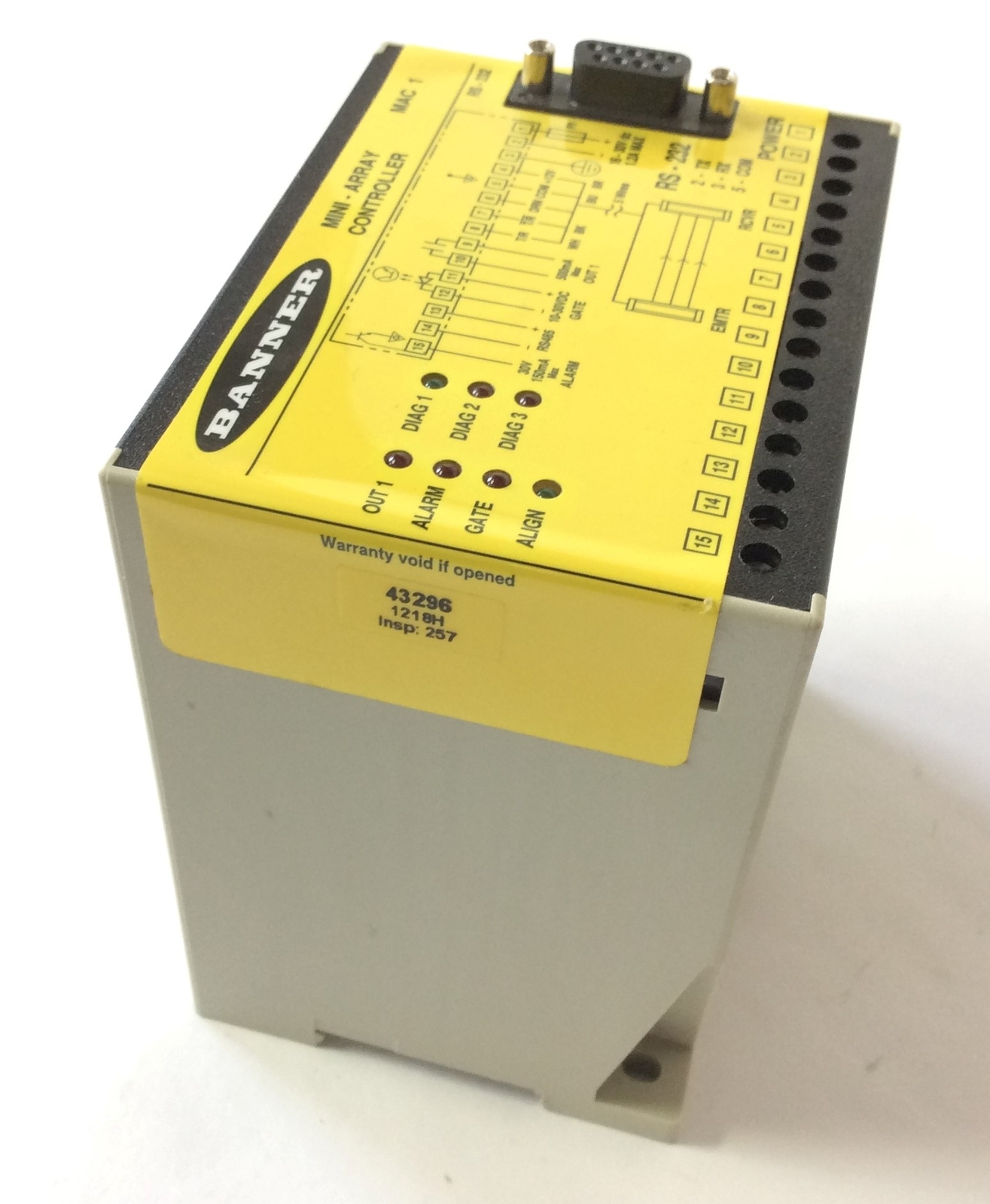 Banner Engineering RS-232 Mini-Array MAC 1 Controller 43296, Voltage: 16-30VDC