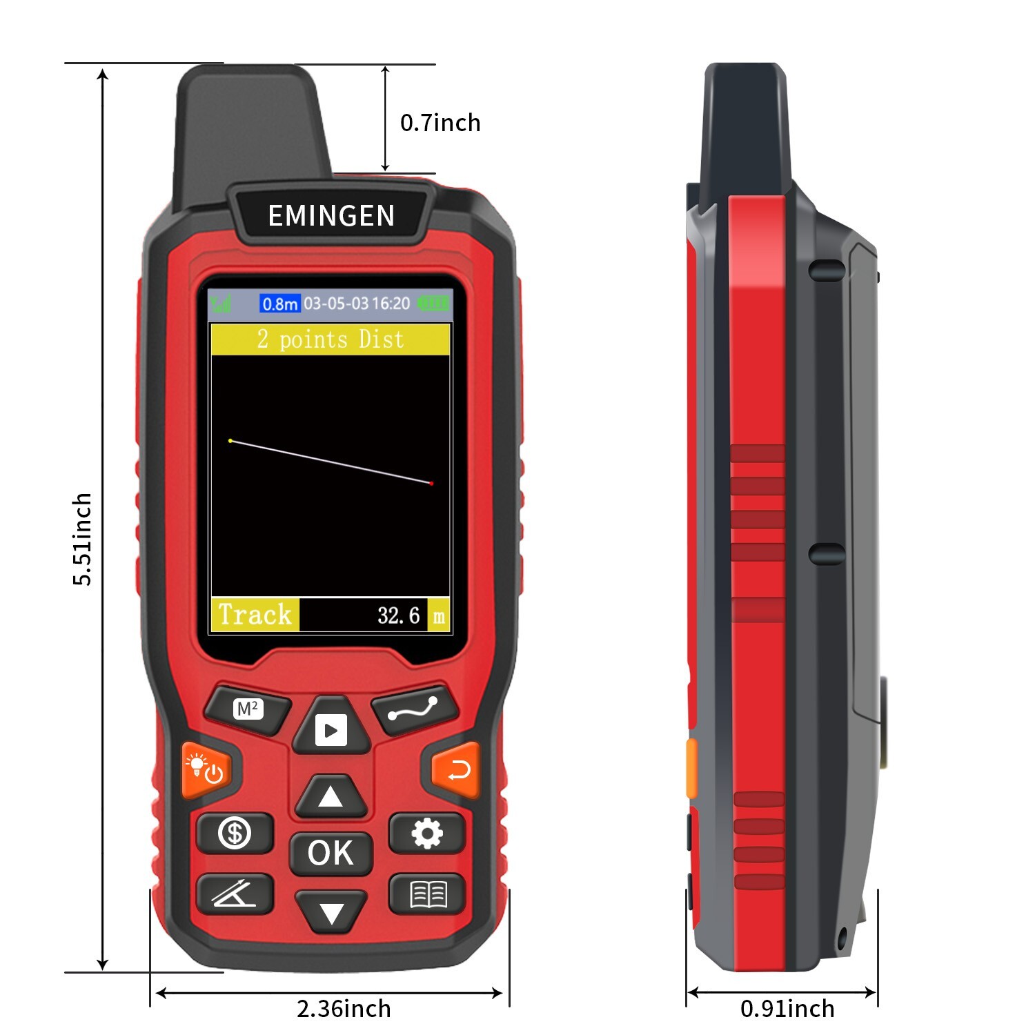 ZL180 GPS Land Meter Survey Equipment GNSS receiver Area Distance Tool