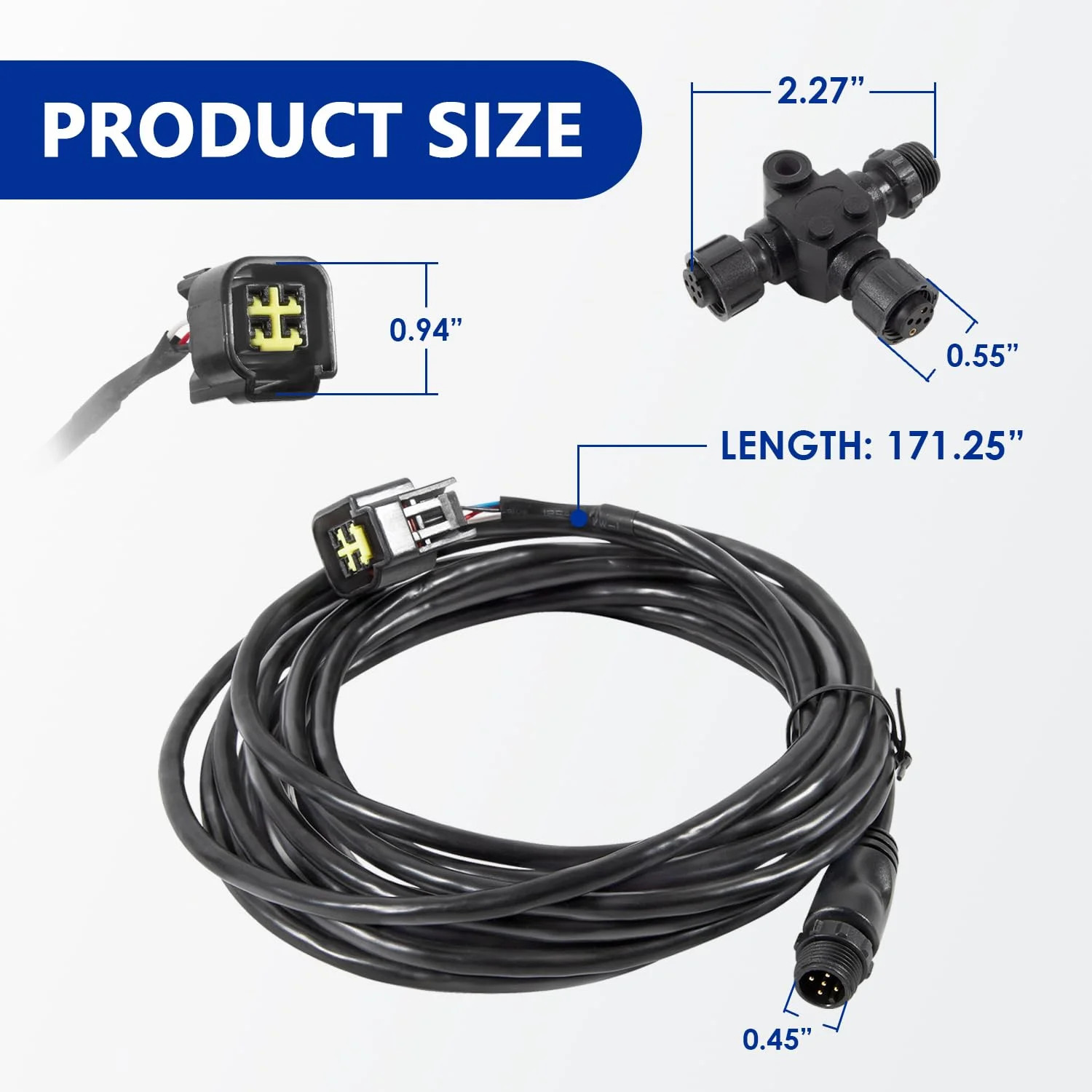 Replace for Yamaha Engine Interface Cable with T-Connector, for Yamaha 2006 & Ne