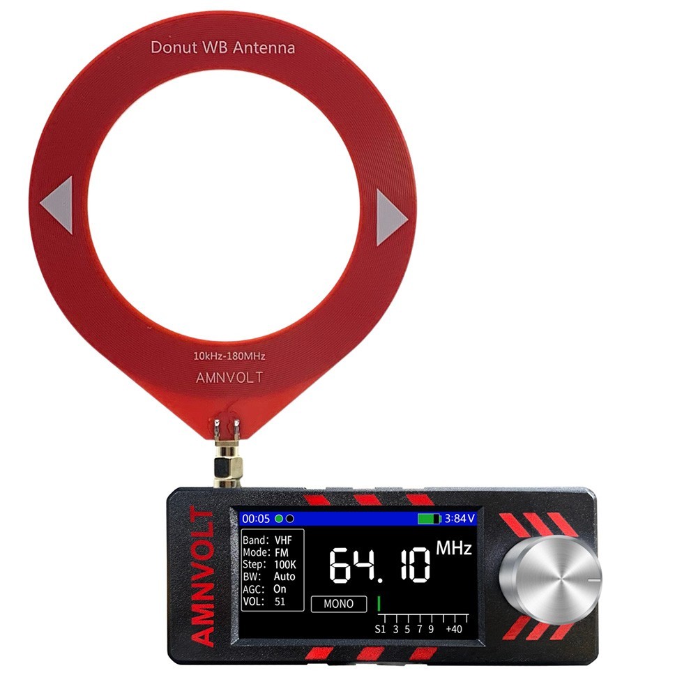1.9 Inch Screen Full-band Radio 1W Built-in Speaker 3.5mm Audio Interface