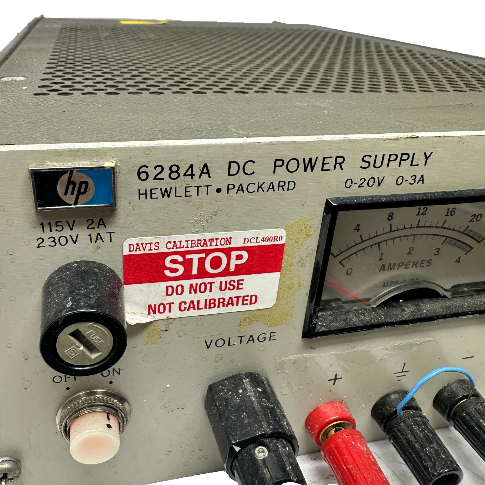 HP 6284A DC Power Supply 0-20V 0-3A Linear Lab Bench Power Supply Agilent