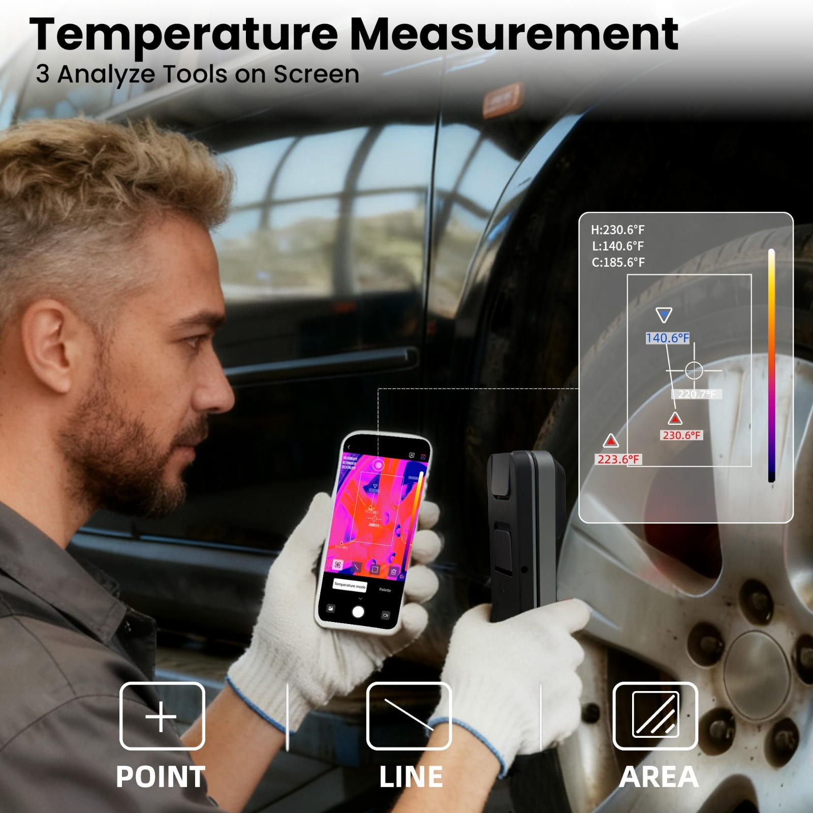 256×192 IR Resolution Imager Camera Wireless Thermal Imaging Camera Handheld
