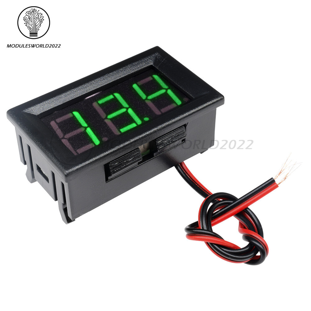 0.56″ DC AC 5V-30V-500V Digital Voltmeter Voltage Panel Meter Color LED Display
