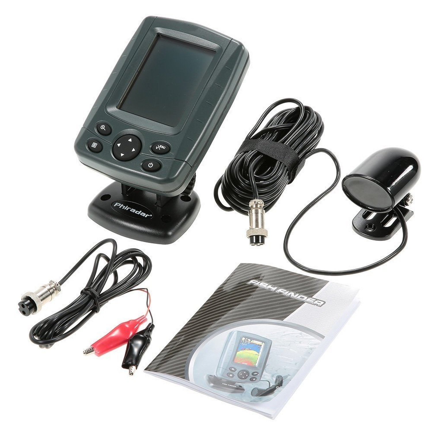 JOYWEE FF688C 3.5″ Phiradar Color LCD Boat Fish Finder 200KHz/83KHz Dual Sona…