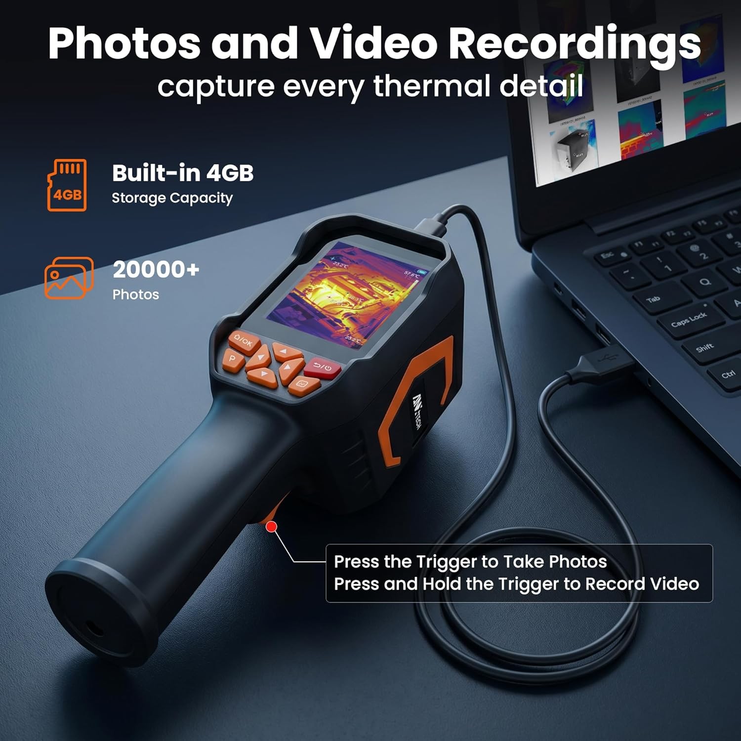 ANXTECH Handheld Thermal Camera 240 x 180 TISR Resolution for Home Inspection