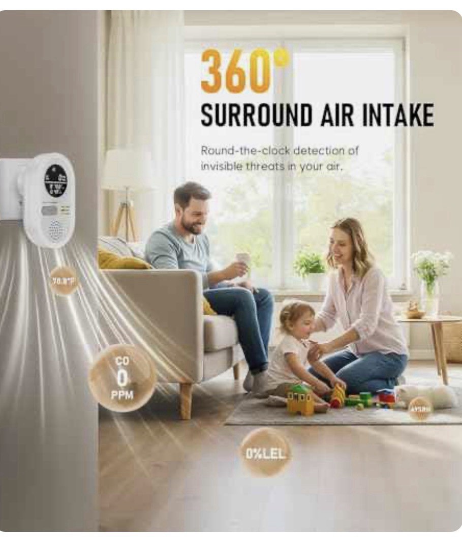 8 in 1 Gas & CO detector