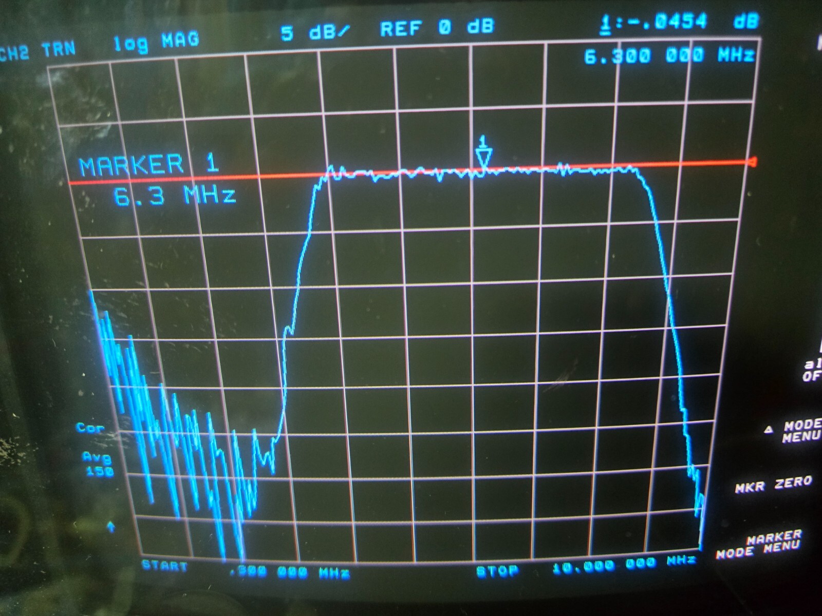 K&L 8LB30-6.3/U4-O/O Banwpass Filter 6.36 MHz CF TESTED SMA (F) see plot