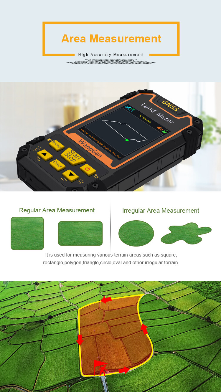 Handheld GPS Survey Equipment, GPS Land Measuring Instrument, Mini Handheld GPS
