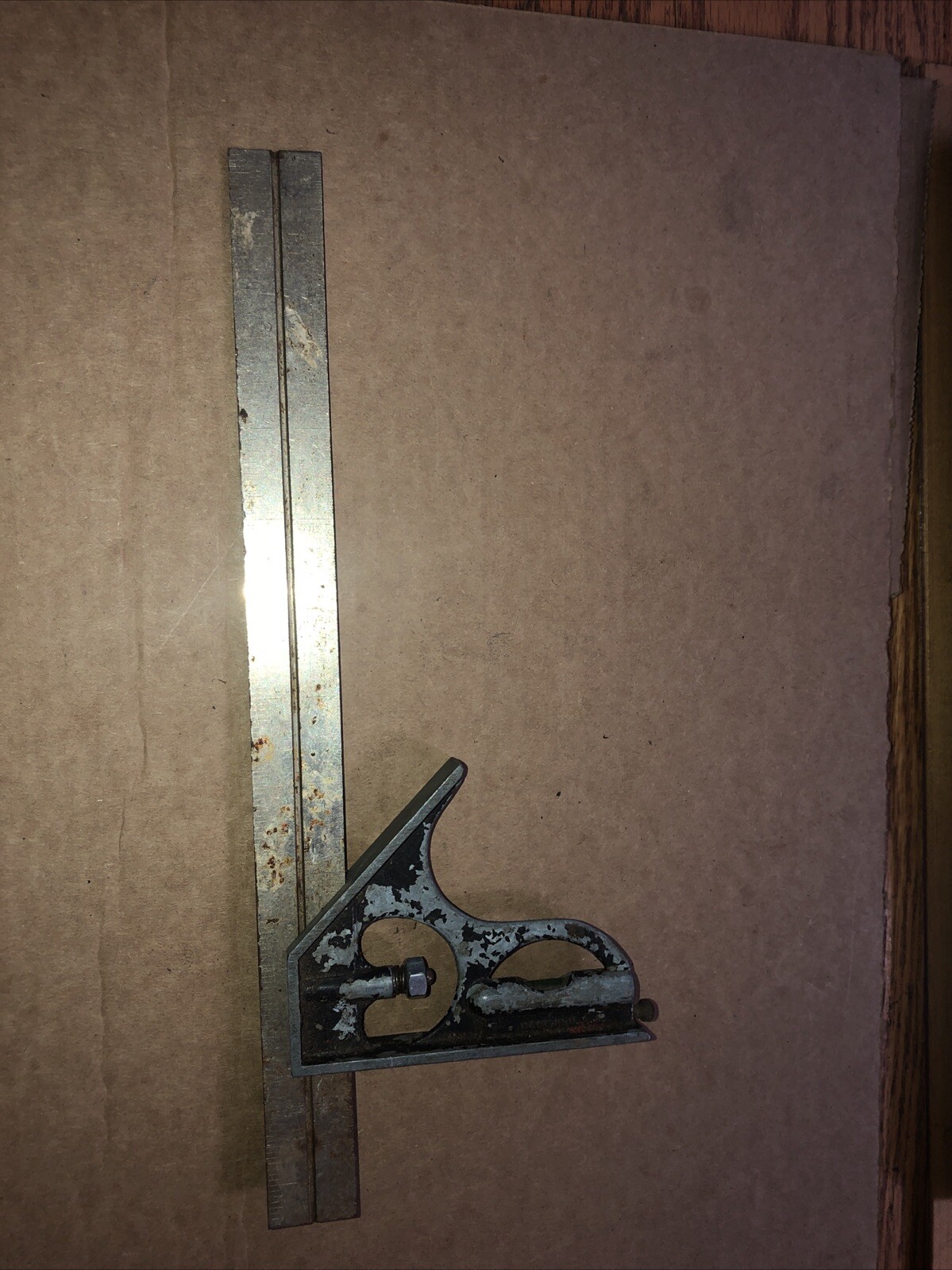 Vintage Unbranded 12-Inch English Combination Square Made In USA !