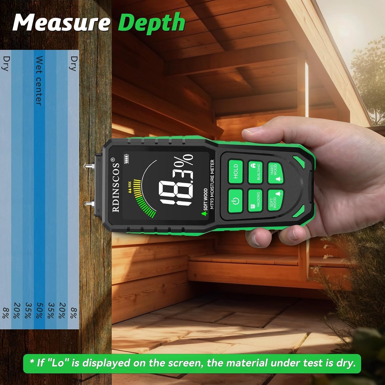 Rechargeable Wood Moisture Meter Firewood Moisture Tester Drywall Moisture De…
