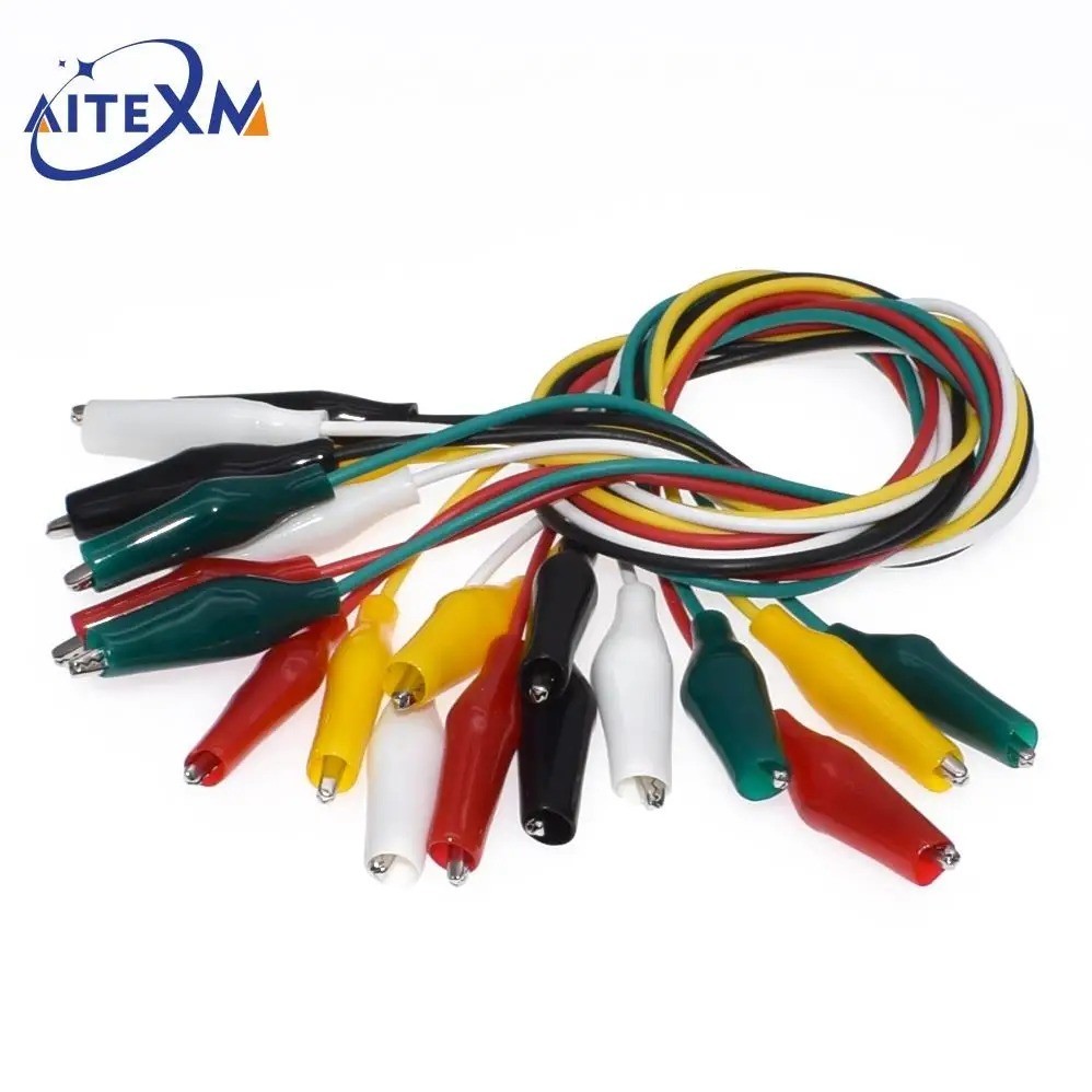 10PCS Alligator Clips Electrical DIY Test Leads Alligator Double-ended Crocodile