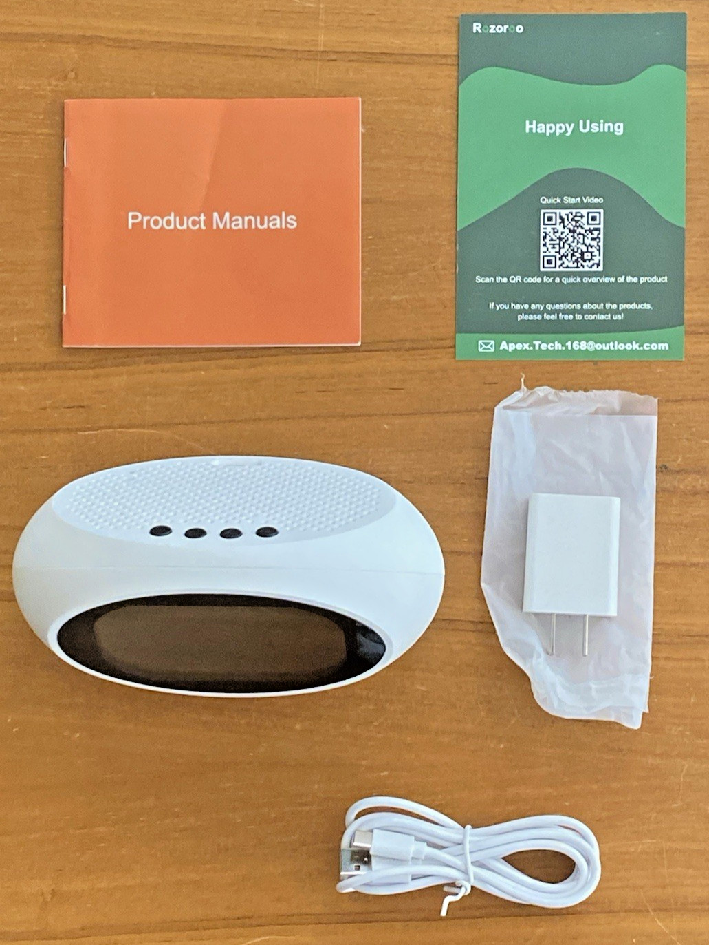 Rozoroo 12-in-1 Portable Air Quality Monitor CO2 PM1.0 HCHO (Open Box) NEW