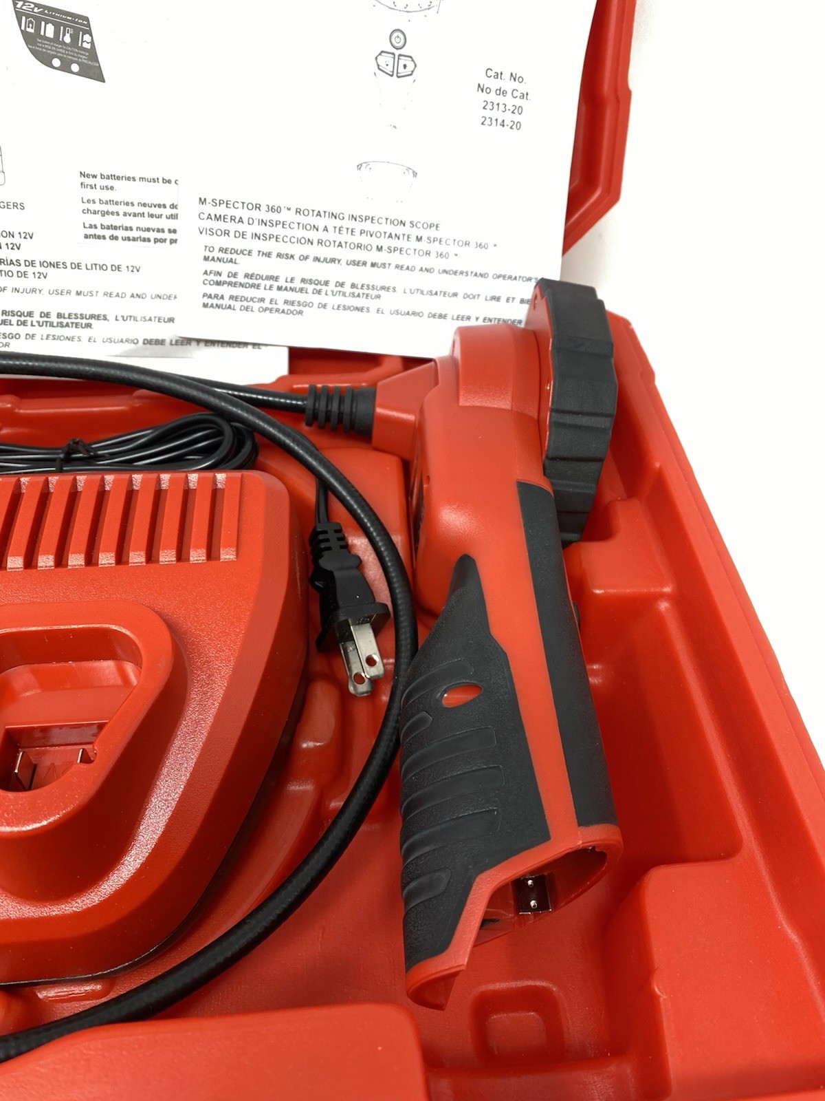 Milwaukee 2313-21 M12 Cordless Digital Inspection 360 Camera Kit & Case CLEAN!