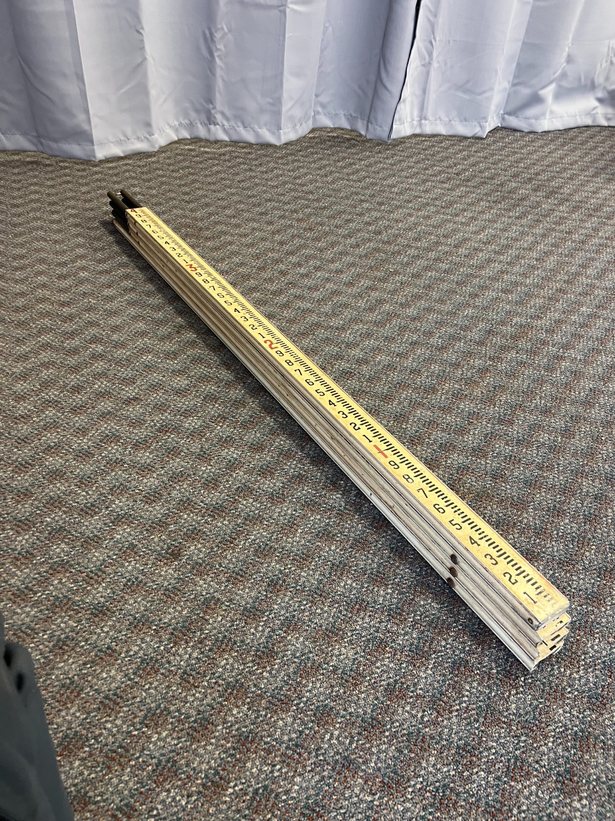 16 Ft ALUMINUM MEASURING STICK surveying rod rule surveyor vintage story pole