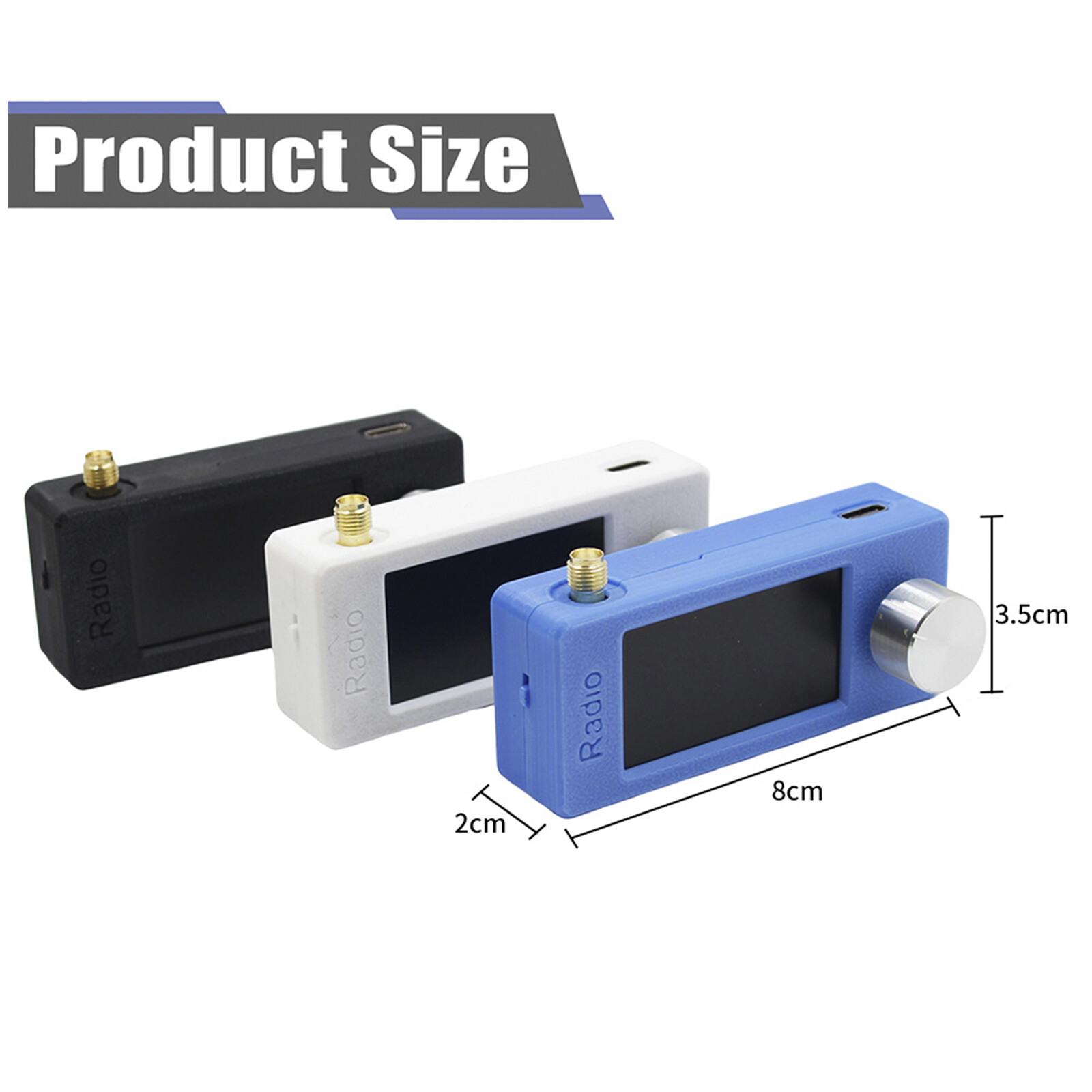 SI4732 Portable Radio 0.5-108MHz LSB USB Mini Pocket Radio 1.9-inch IPS Display