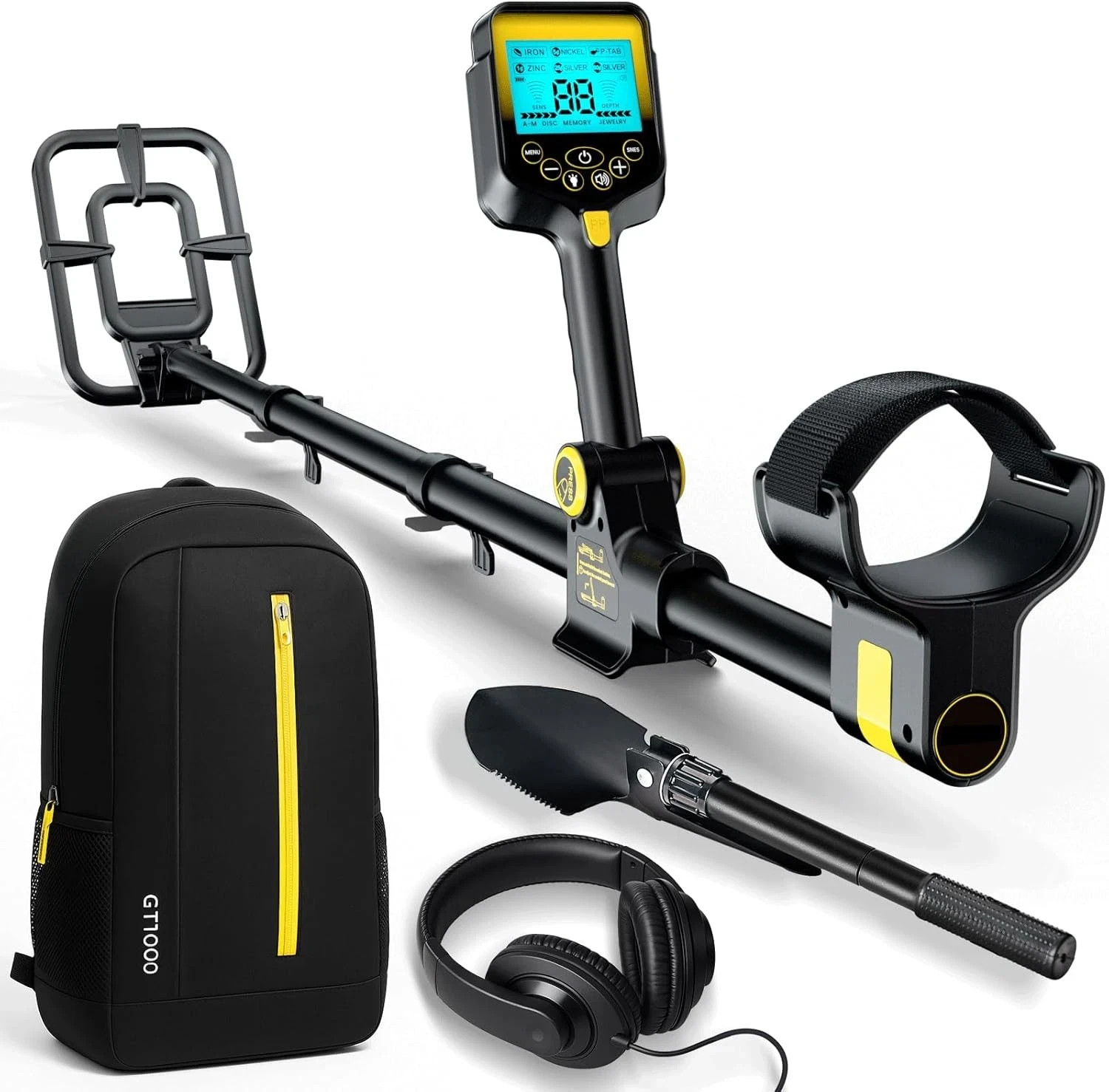 Metal Detector Adults Waterproof 2000mAh Chargeable Professional Cordless Gold
