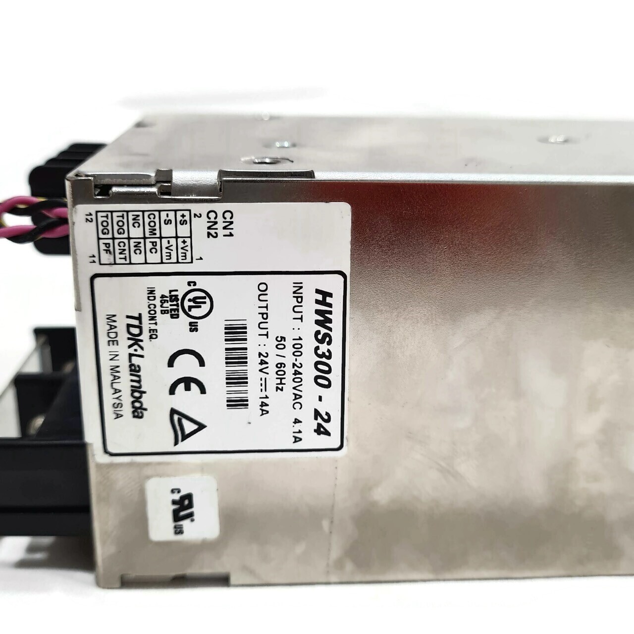 TDK-Lambda HWS300-24 Power Supply. 24 Volts 14 Amps. Made in Malaysia