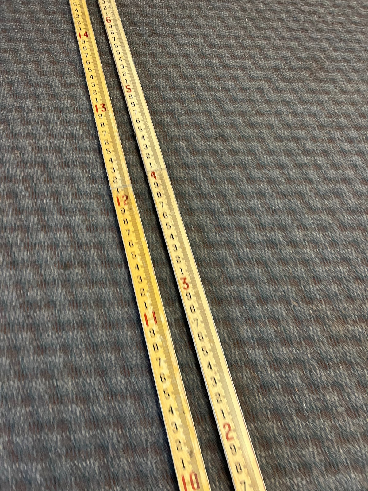 16 Ft ALUMINUM MEASURING STICK surveying rod rule surveyor vintage story pole