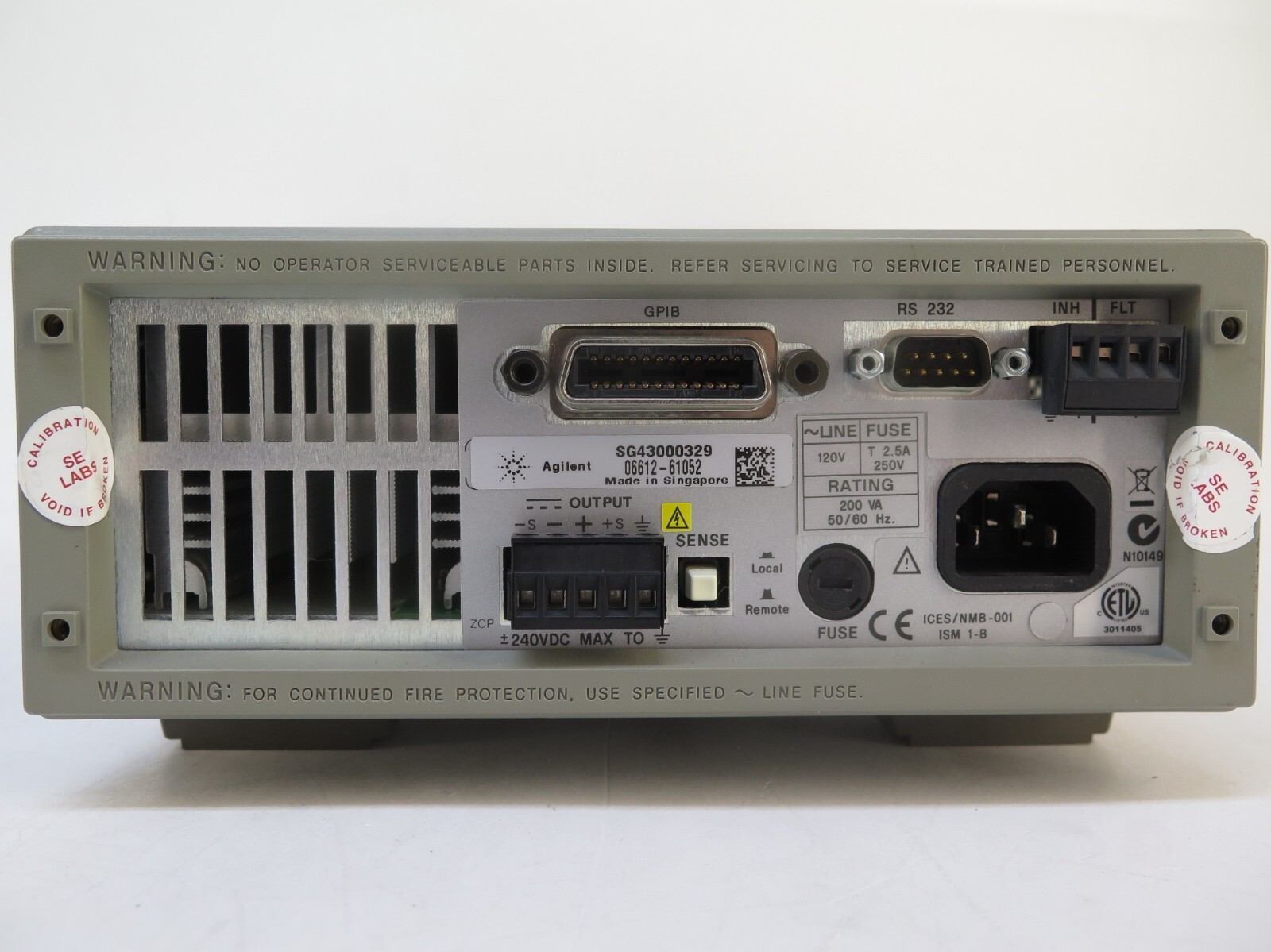 Agilent 6612C 40 Watt, System DC Power Supply 20V, 2A, HP, Keysight