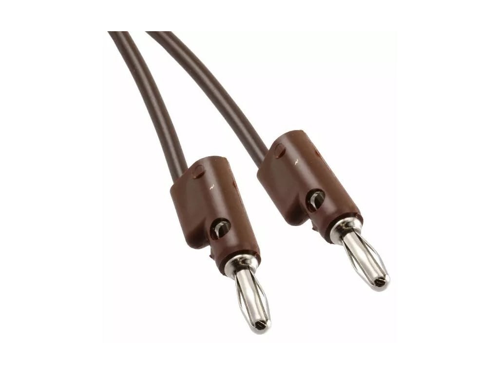 Pomona B-36-1 Banana Plug Patch Cord Stackable 36in Long 15A 5000V Brown