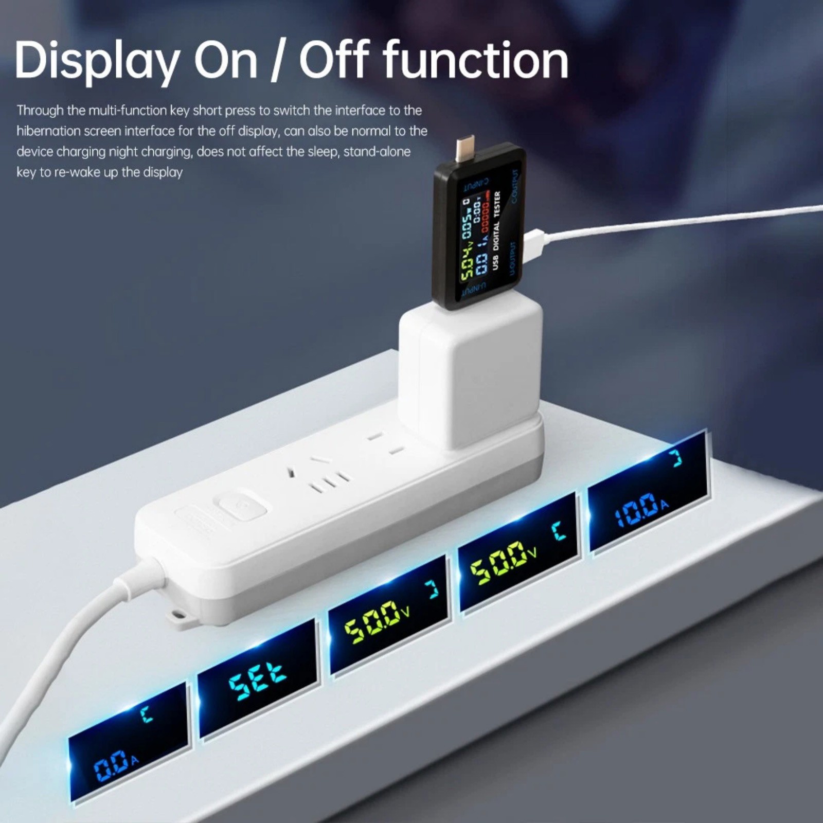 High Quality USB C Power Meter with LCD Display for Fast Charging Detection