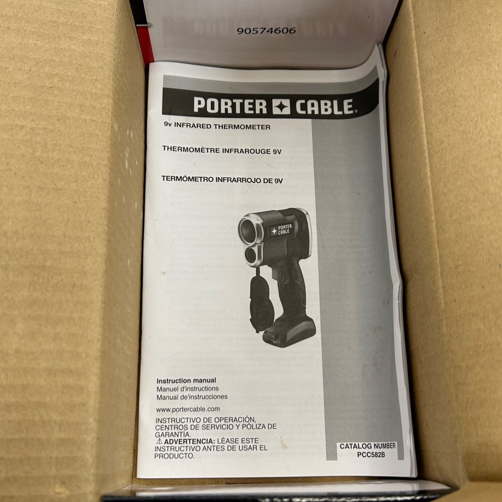 Porter Cable 9V Cordless Infrared Thermometer PCC582B in Original Box