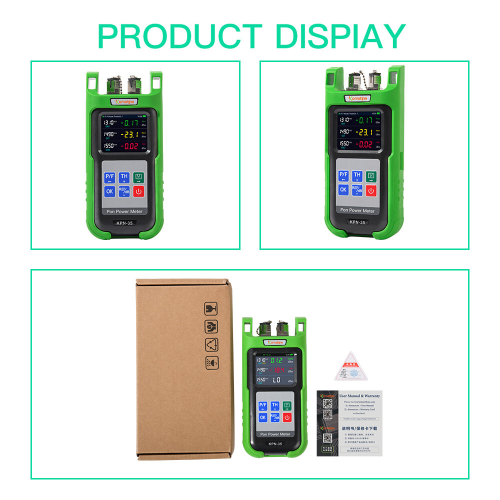 Komshine FI-20V Fiber Optic Identifier & KPN-35 PON Power Meter 1310/1490/1550nm