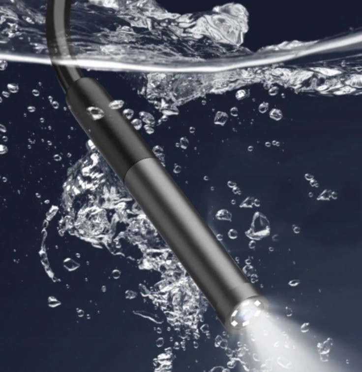 Endoscope Camera with Light 1920P HD Android and iOS 8 LED 6FT Semi-Rigid Snake