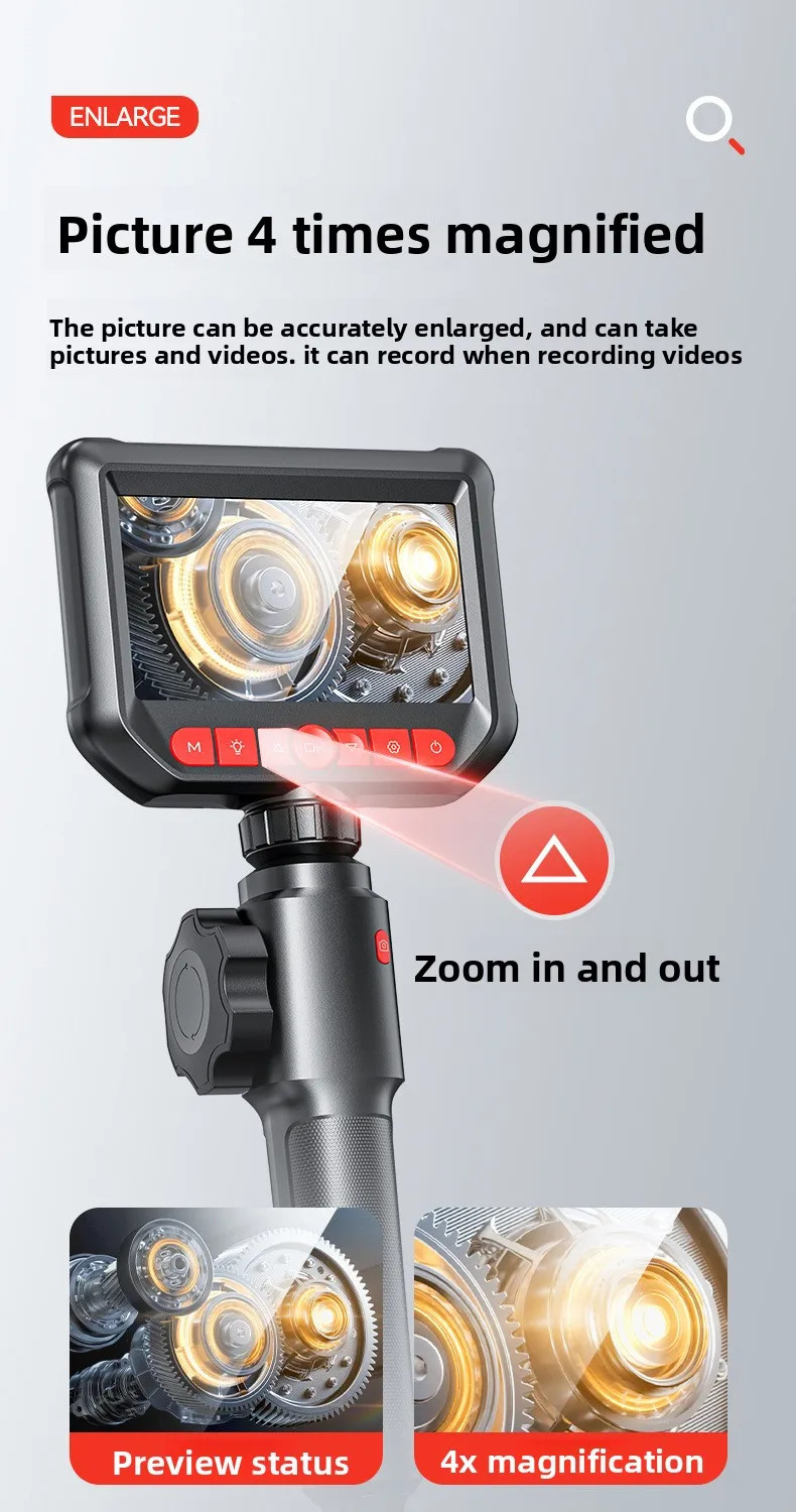 S20B 4.3 Inch Screen 360° Portable Borescope Camera for Auto Repair