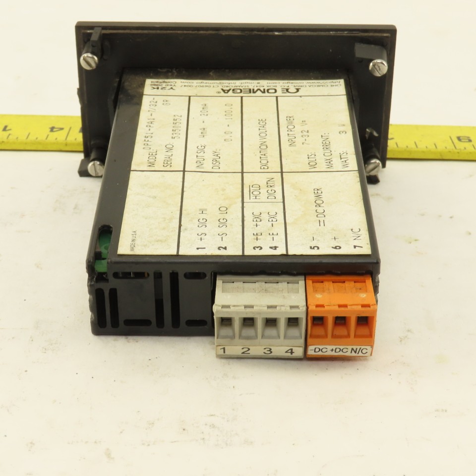 Omega DPF51-PA1-7/32-GR Mini Size Digital Panel Meter 3-1/2 Digit 7-32V
