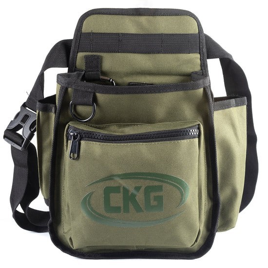 CKG Metal Detecting Finds Bag Waist Digger Tools Bag for Pinpointer, Green