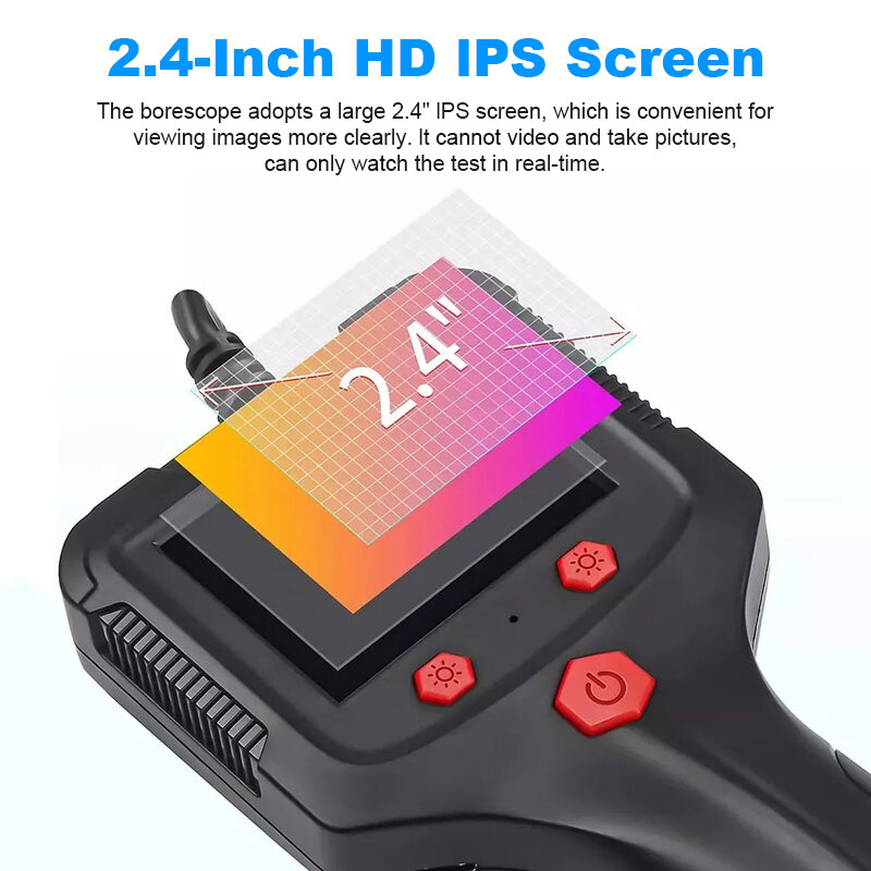 HD 1080P LED Handheld Industrial Endoscope Borescope 8mm Inspection Snake Camera