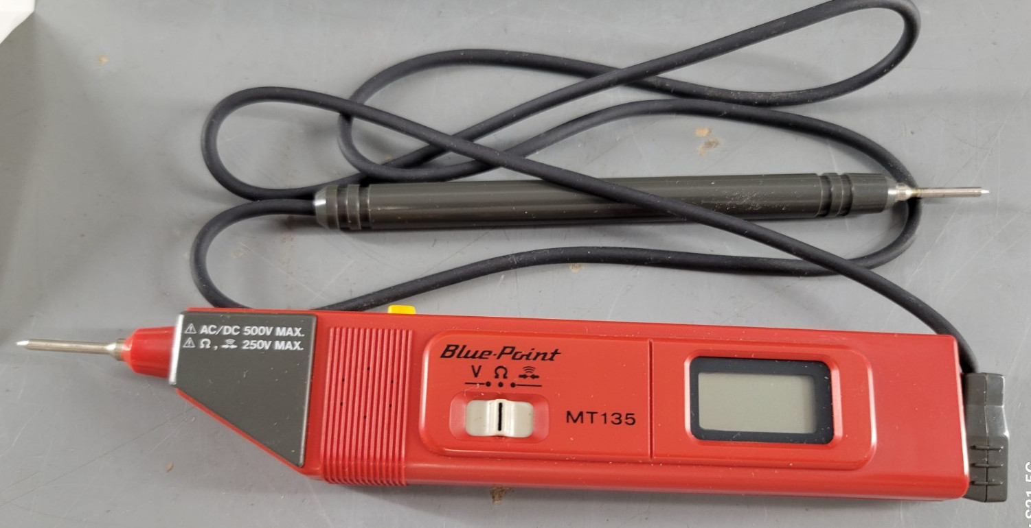 BLUE-POINT MT135 PEN STYLE DIGITAL MULTIMETER PROBE SNAP-ON TOOLS W/ MANUAL VTG