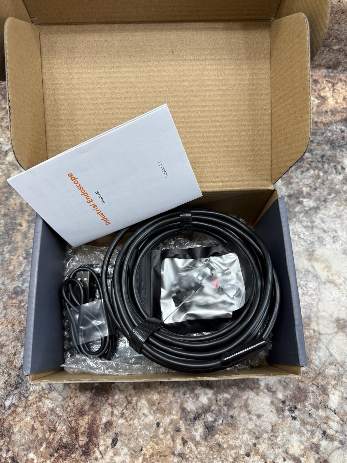 1080P HD Industrial Endoscope Borescope LCD 4.3inch 8mm Inspection Dual Lens